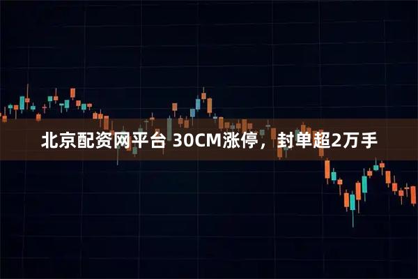 北京配资网平台 30CM涨停，封单超2万手